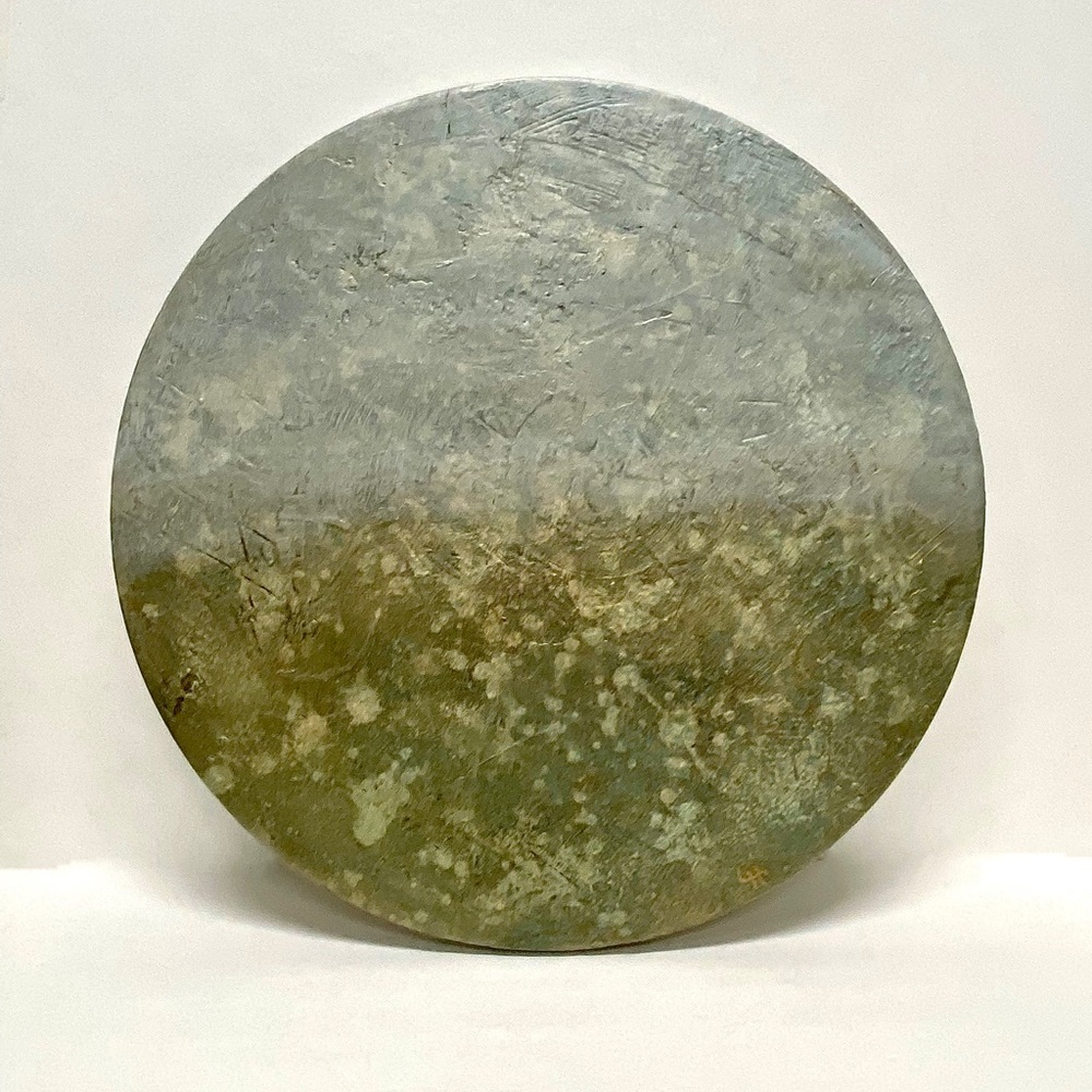 Original Acrylic Abstract Art on Round Textured Stretched Canvas